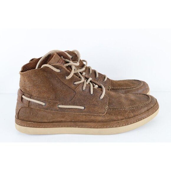 Ugg Boots Mens Size 14 Spell Out Vibram Suede Leather Ankle Chukkas Boots Brown main image 9